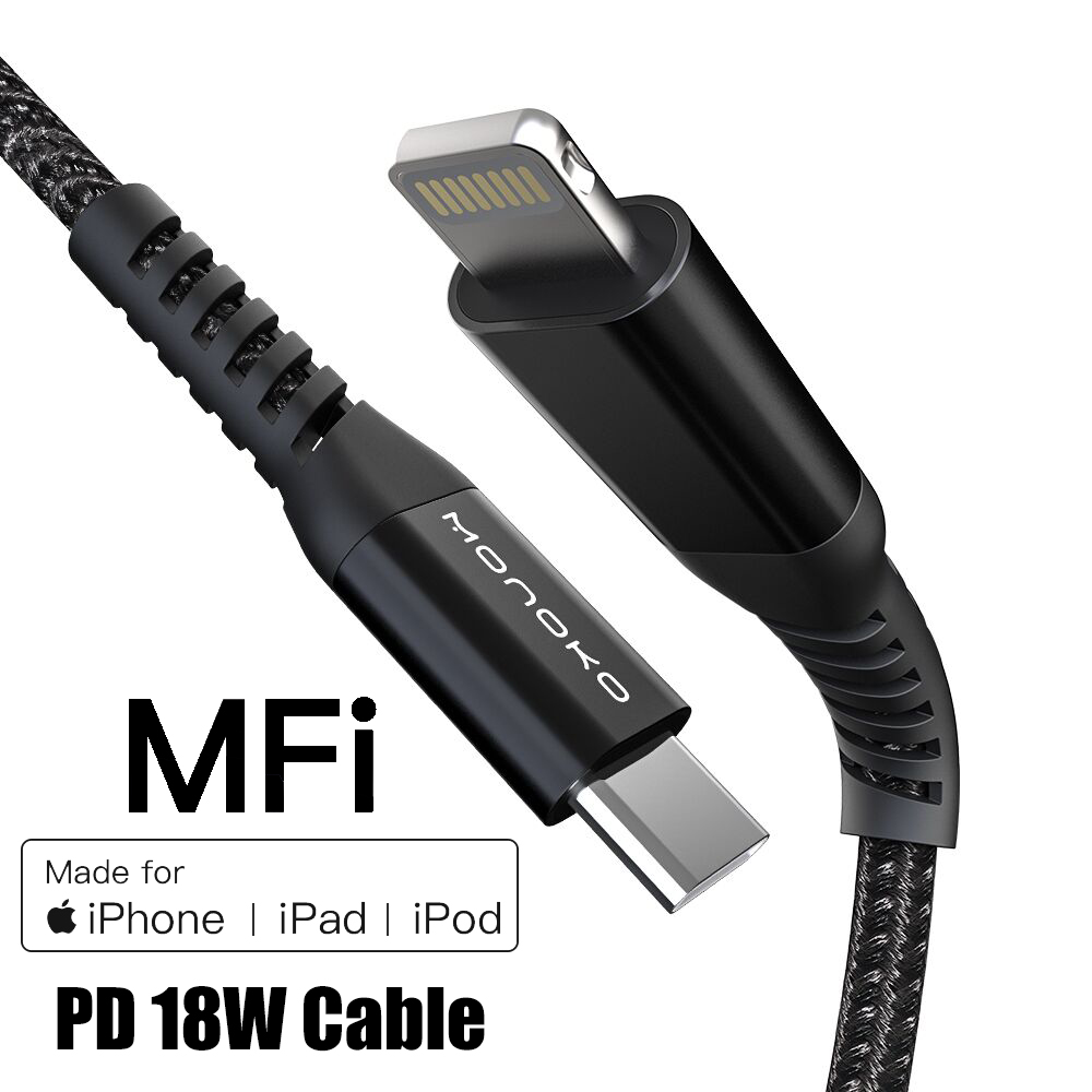 Monoko MFi PD Kabel Type C Voor Apple Port Fast Opladen Kabel Voor iPhone X/Xs/Xr/ 8Plus PD Power Adapter USB C Kabel Voor iPad Pro