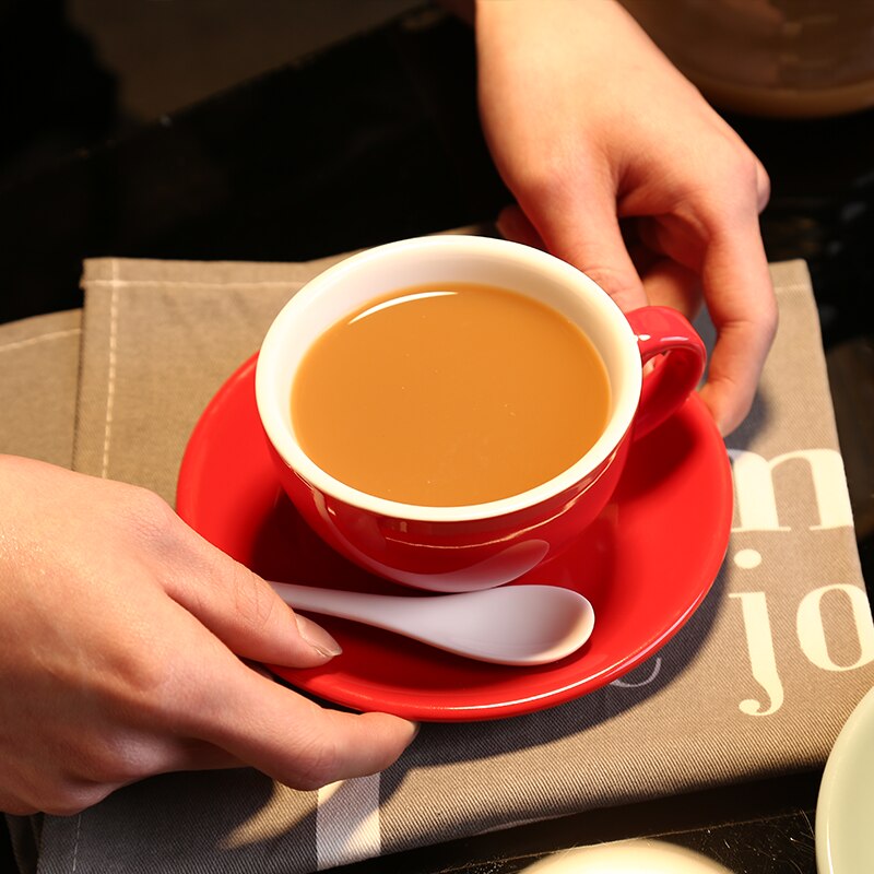 Mhv 200ml cappuccino latte farve glasur keramisk kaffekop køkken kontor cafe trække blomsterkop