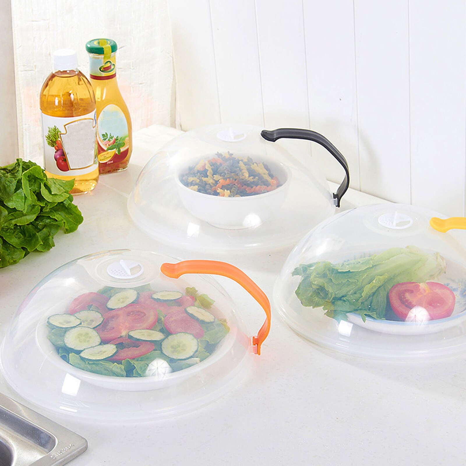 Food Multifunction Splatter Guard Microwave Hover Anti-Sputtering Cover