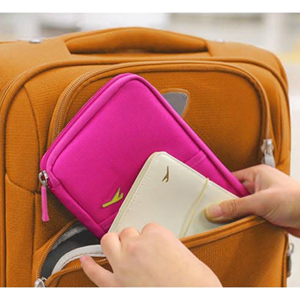 Accesorios de viaje bolsas de almacenamiento cartera para pasaporte tarjetas de identificación para crédito porta Tickets cartera Multicolor bolsa Oxford PA640638