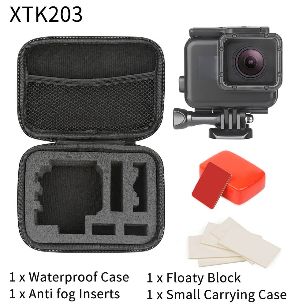 Shoot 45m vattentätt fodral för dykning för gopro hero 7 5 6 svart actionkamera undervattenshus fodralfäste för go pro 6 5 tillbehör: Xtk 203