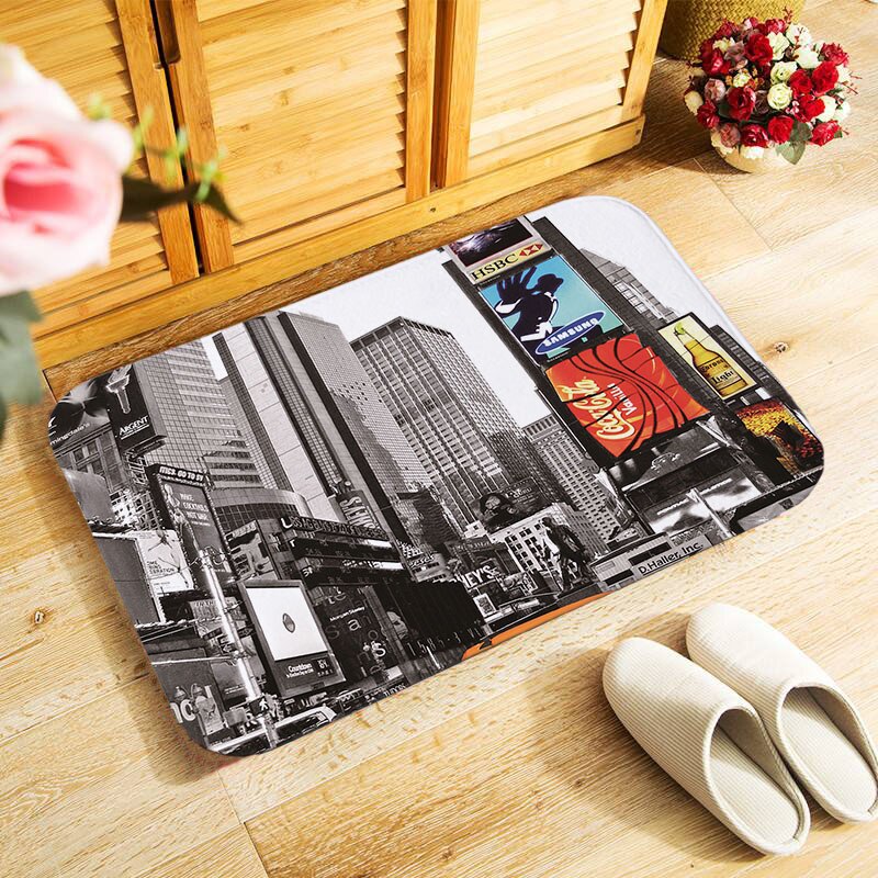 40 x 60cm buitendeurmat, klein vloerkleed voor slaapkamer, keuken, hal, deurmat, antislip, retro, europa, parijs, schilderachtig: Mu 234