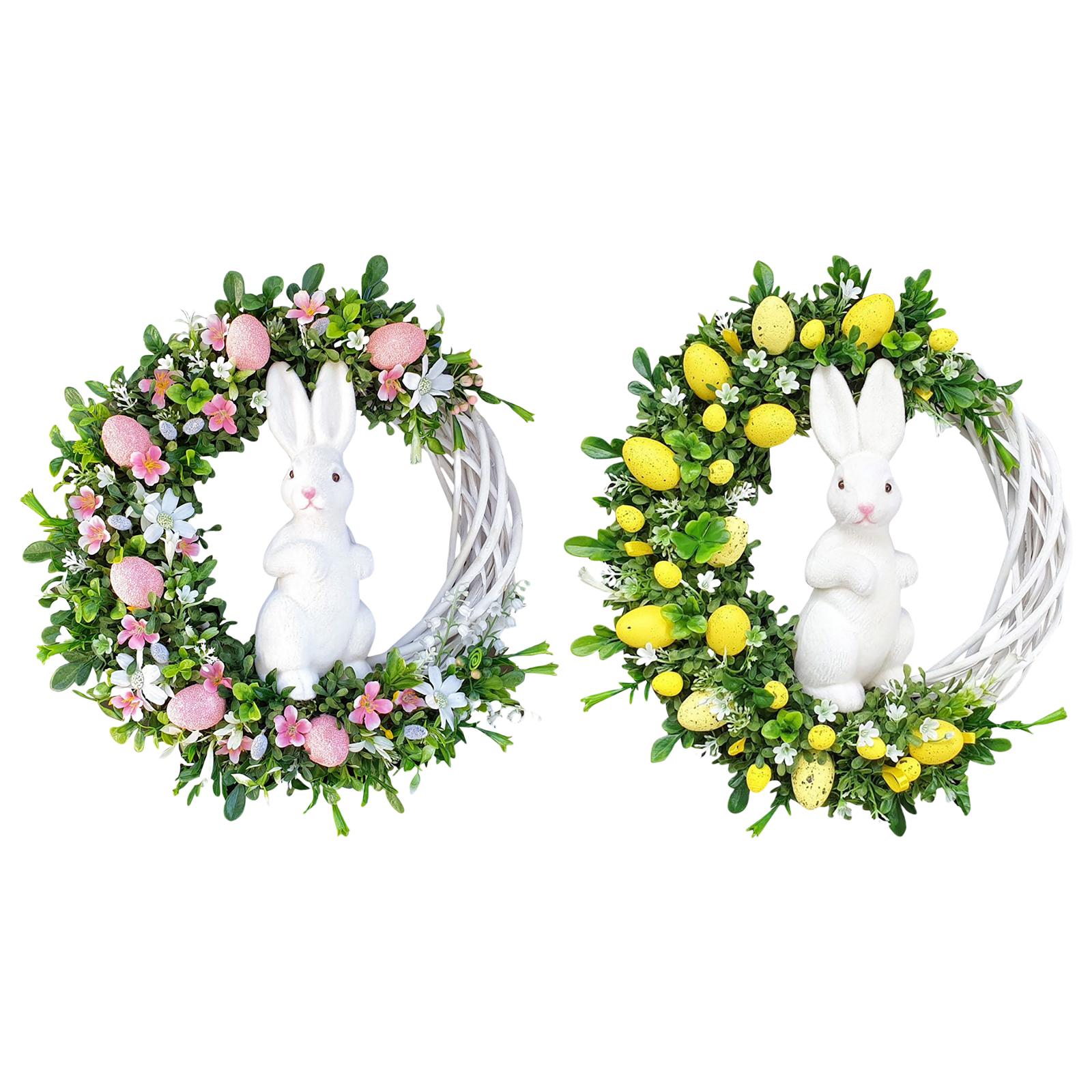25cm Easter Wreath Spring Window Greenery Garland for Wedding Decor
