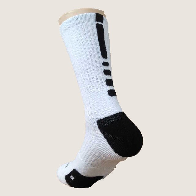 Männer Socken draussen Sport Socken Radfahren Socken Fahrrad Schuhe Für Rennrad Socken Lauf Basketball Socken EU 39-45: QYS001-169-Weiß