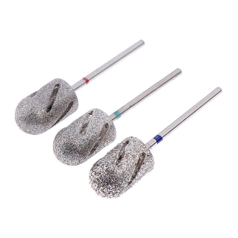 Accesorios y herramientas para manicura y pedicura, 3 tamaños, torno de perforación, brocas para el cuidado de los pies, herramienta para el cuidado de los callos, limpieza de cutículas