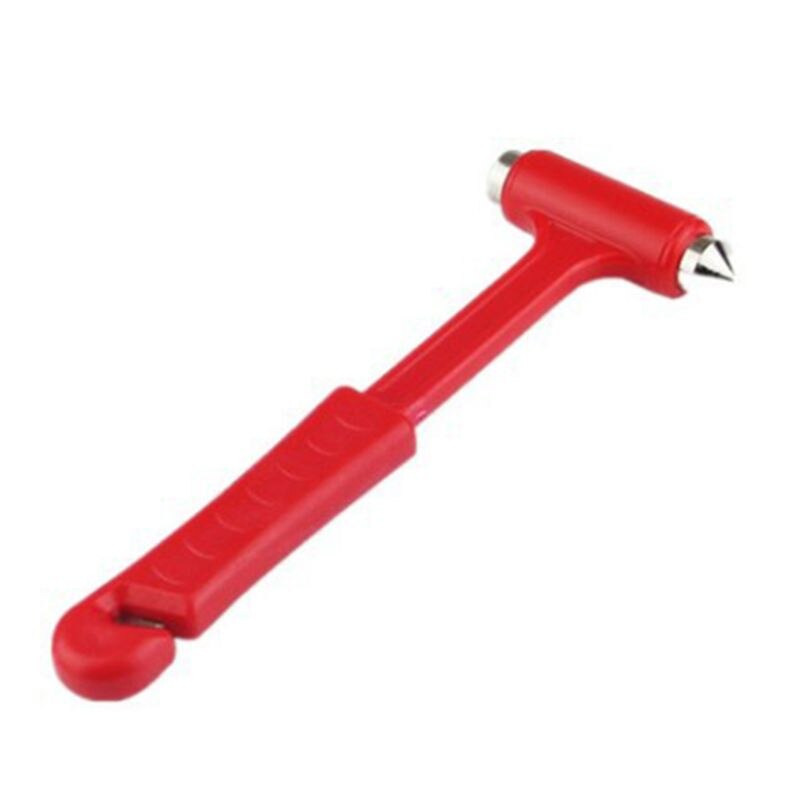 Cuchilo de cinturón de seguridad rompecristales de cristal de ventana de coche herramienta de rescate Mini martillo de seguridad de coche Q9QD
