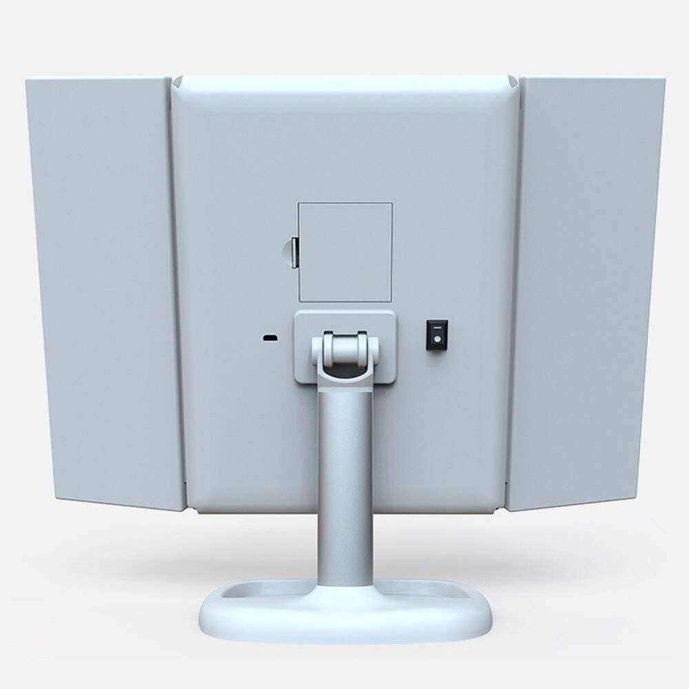LED Body Infrared Sensor Cosmetic Mirror 2X3X Magnification Three-sided Folding Toilet Mirror Touch Sensor Mirror Customization