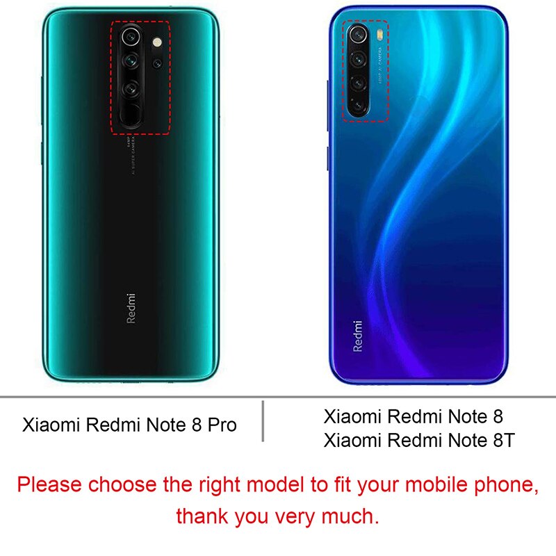 Étui de téléphone antichoc clair, en silicone, souple, couverture arrière, mobile, transparente, pour Xiaomi Redmi 8, 8A, Note8 Pro, 8 T: Redmi Note 8 Pro