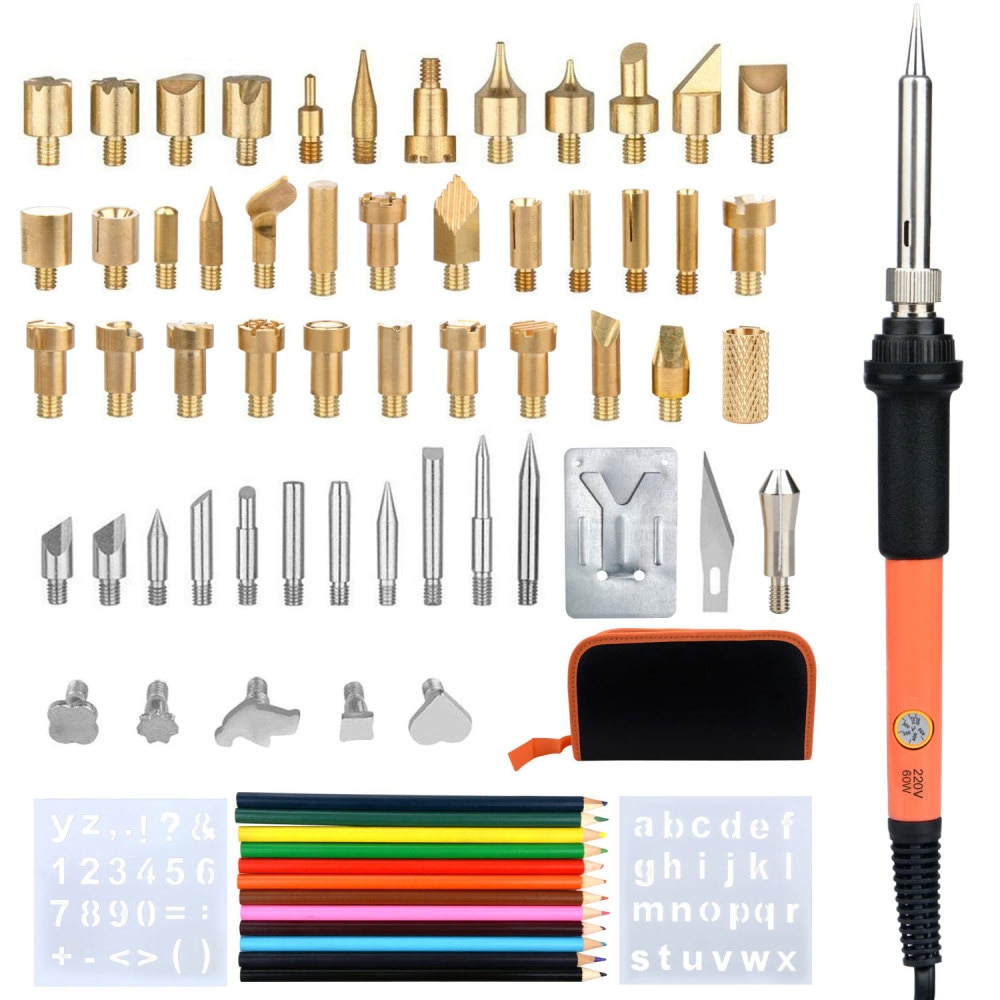 EU/US /UK 71pcs Engraving Pen Wood Burning Kit Multifunction Machining Mold Pyrography Tool Craft Set Durable