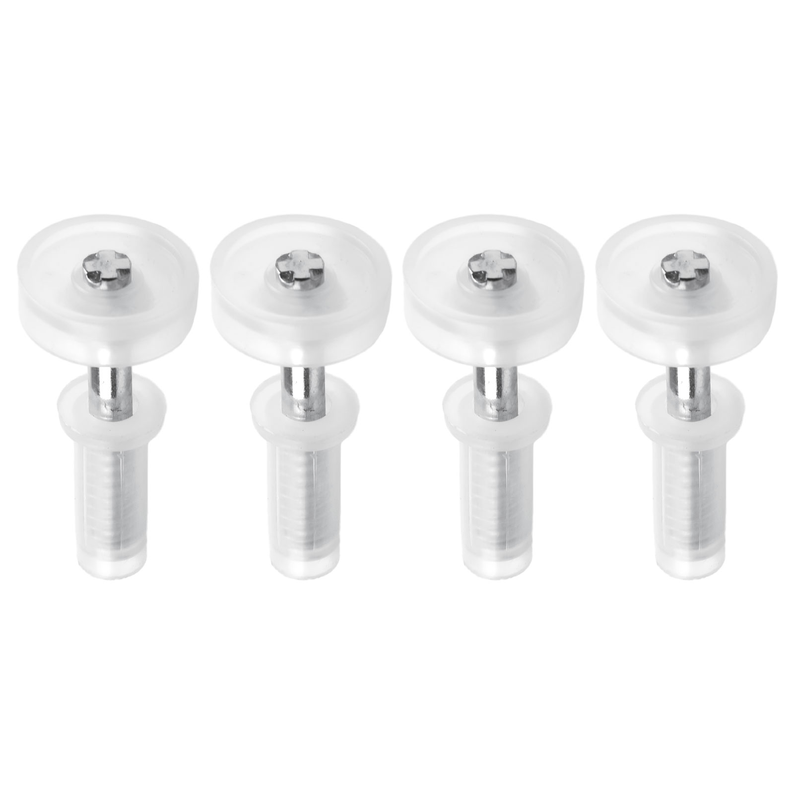 4PCS Bifold Door Top Guide Wheels Plastic For Closets Pantries Laundry Rooms Stainless Steel Bifold Door Top Pivot Hinge: Silver