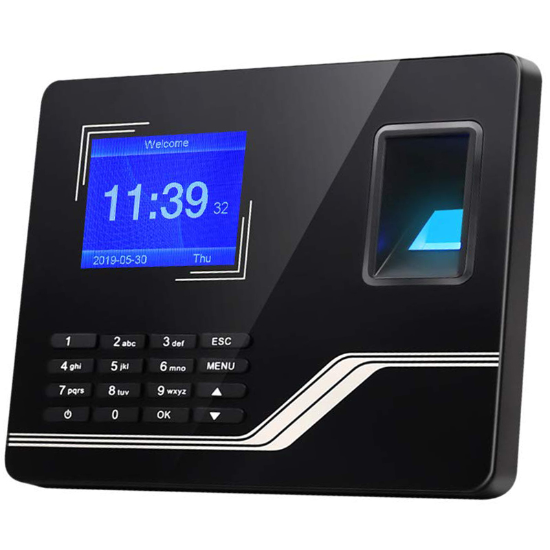 US Plug,H5 Attendance Machine Intelligent Biological Fingerprint Password Attendance Machine Employee Sign-In Recorder: Default Title