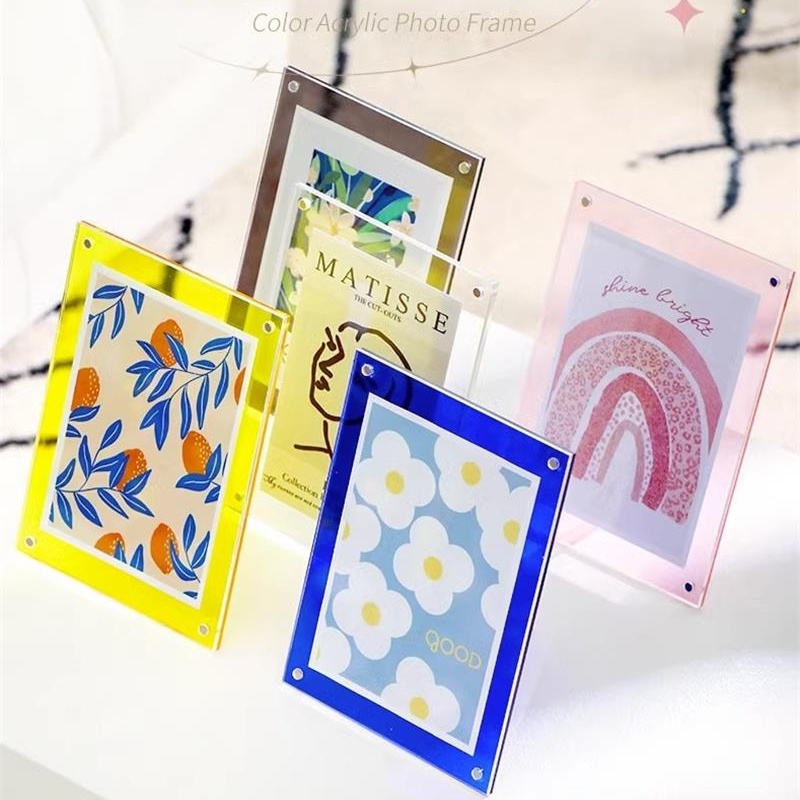 Acryl Bilderrahmen klare Bilderrahmen mit Ständer, Magnet rahmen Acryl Lucite rahmen los für Heimat Sekretariat Schreibtisch-Anzeige