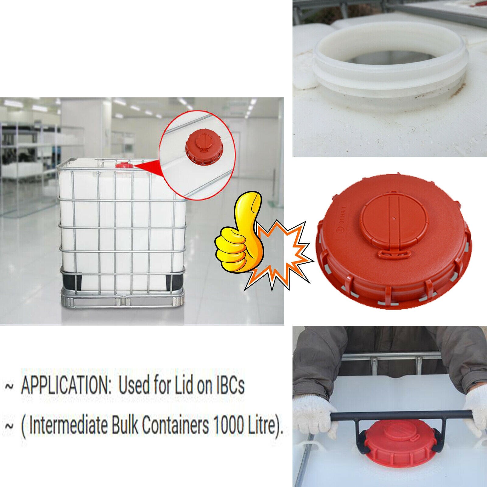 1000L Ibc Watertank 15 Cm Vented Schutz Deksel, Steunbeer Cap Plastic Tank,Heavy Duty