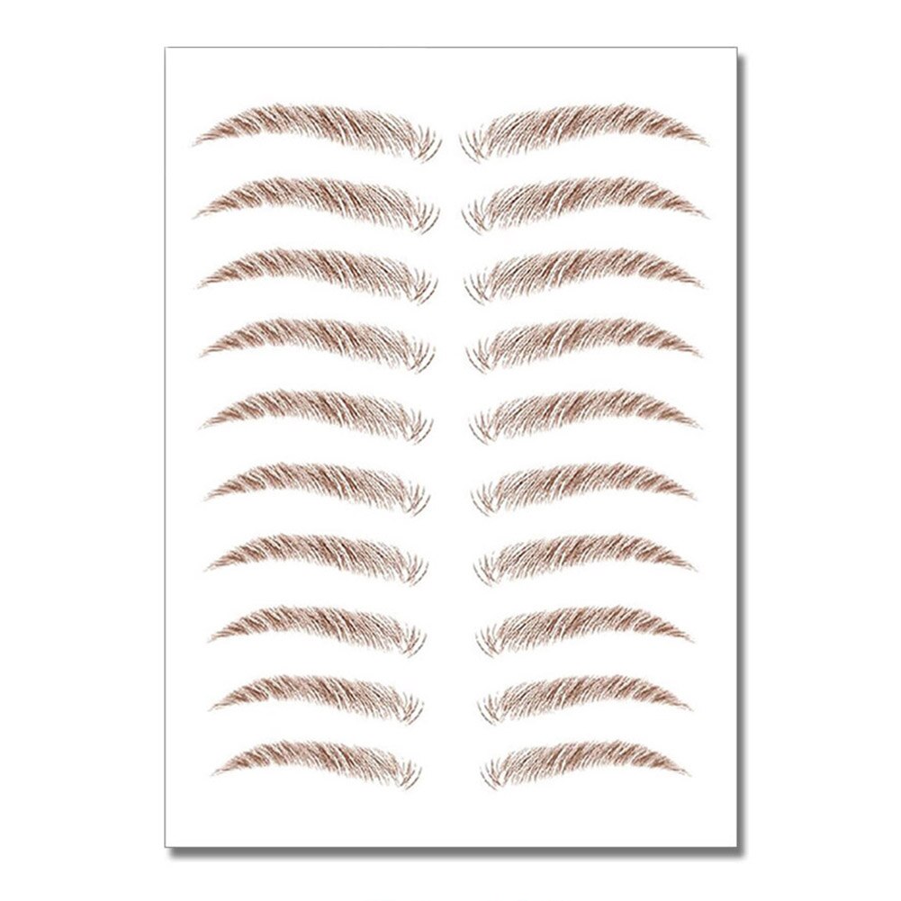 Women Men 6D Eyebrows Sticker Semi-Permanent Water Transfer Brow Makeup Decals Beauty Makeup Eyebrows Sticker: JD03	