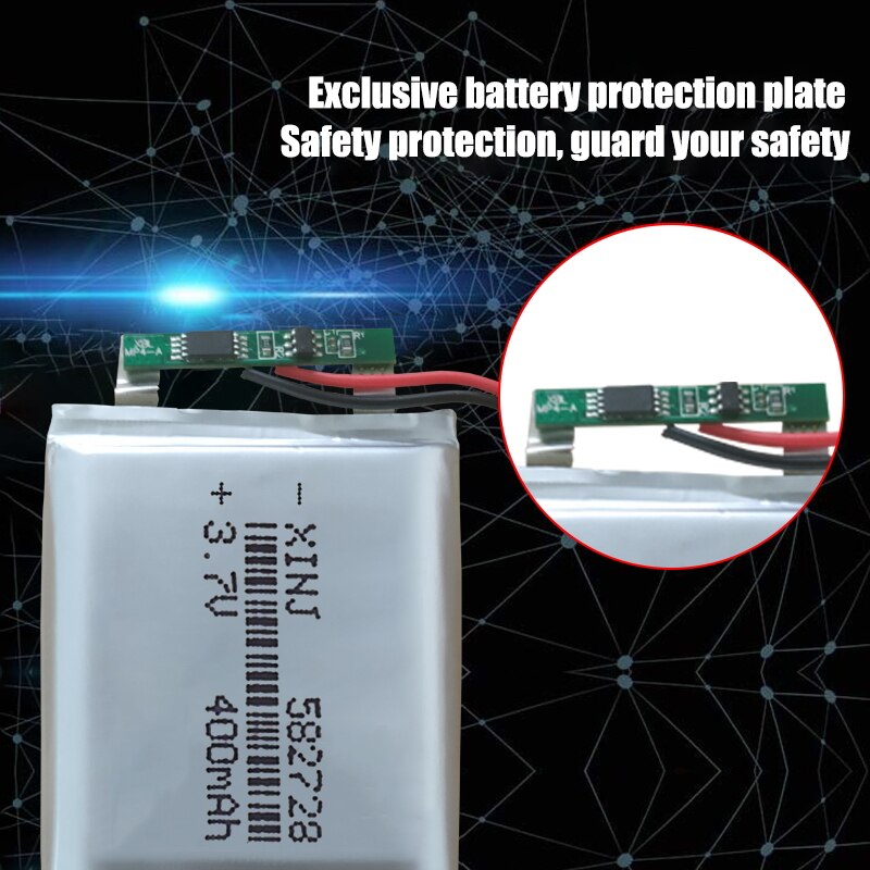 Batteria ricaricabile del polimero del litio delle cellule 3.7 582728 mah di 400 V Lipo per le lampade principali cuffia avricolare di Bluetooth del taccuino di MP3 MP4 MP5 GPS PDA