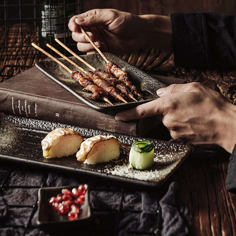 Juego De Platos De Cena japoneses, vajilla De cerámica moderna para desayuno De restaurante, ensalada, porcelana, DL60PZ