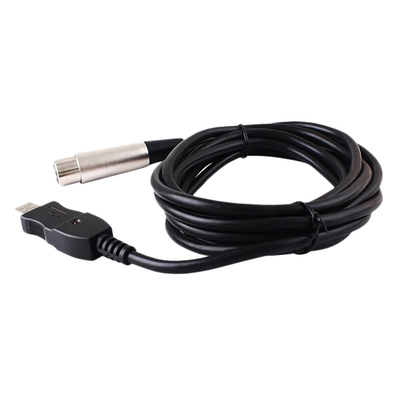 10ft (3 meter langes, symmetrisches xlr-buchse-auf-usb -2.0- kabel für instrumente und mikrofone (einzeln)