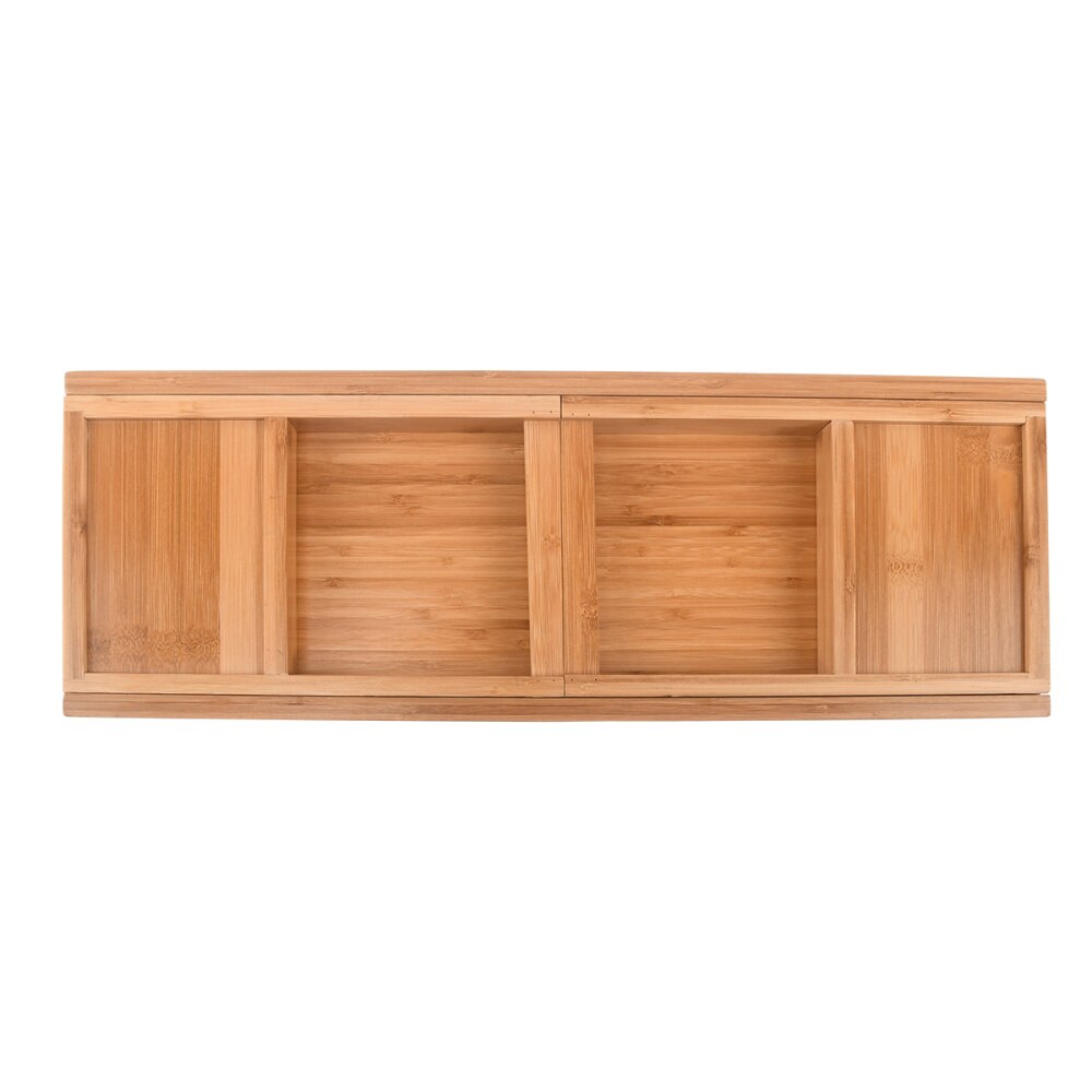 1pc multifunctionele badkuip serveerbladen bamboe badbrug telescopisch opbergrek plank met spiegel voor badkamer thuis