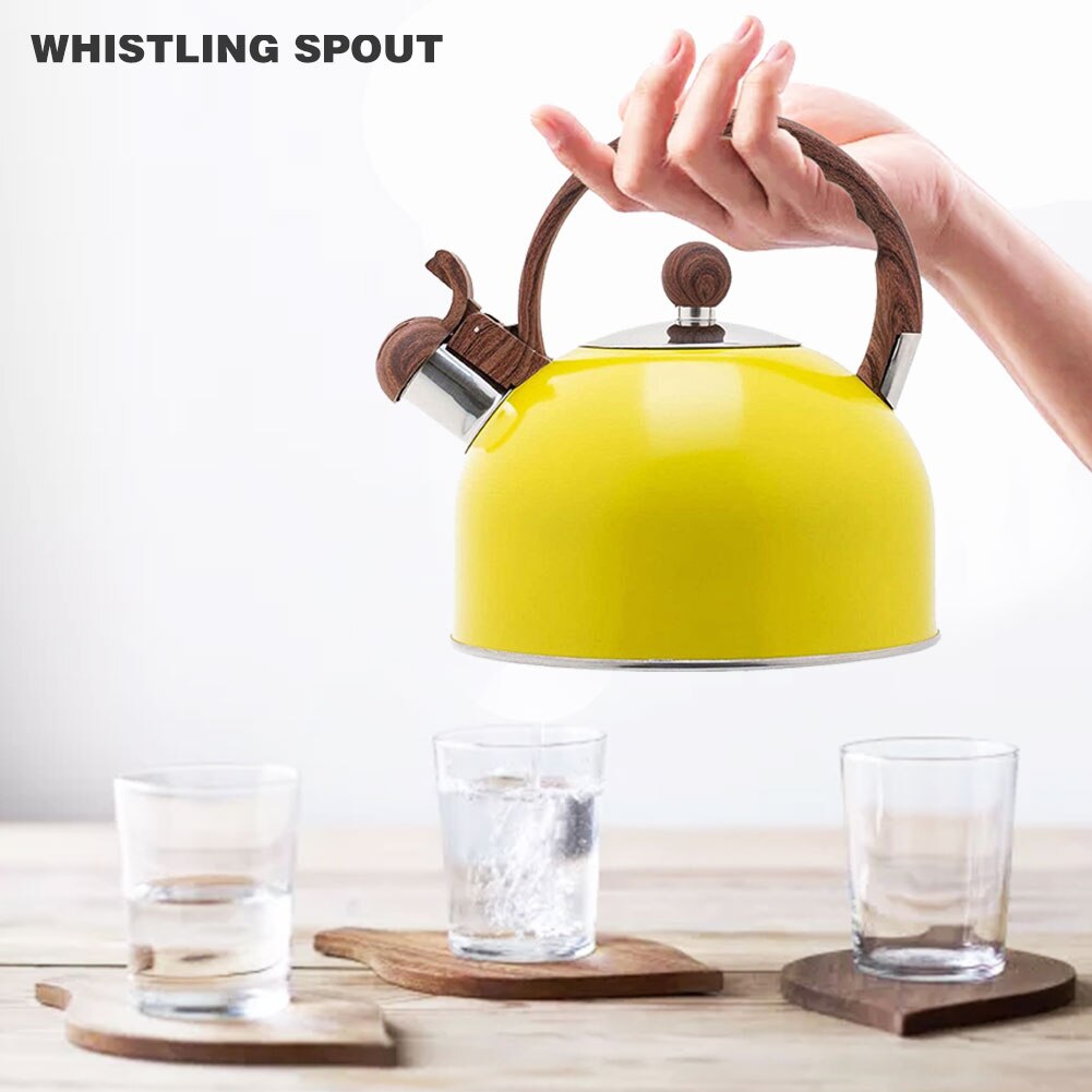 2.5L Met Handvat Snelle Verwarming Inductie Kookplaat Rvs Home Fluitketel Gasfornuis Lichtgewicht Thee Keuken Water