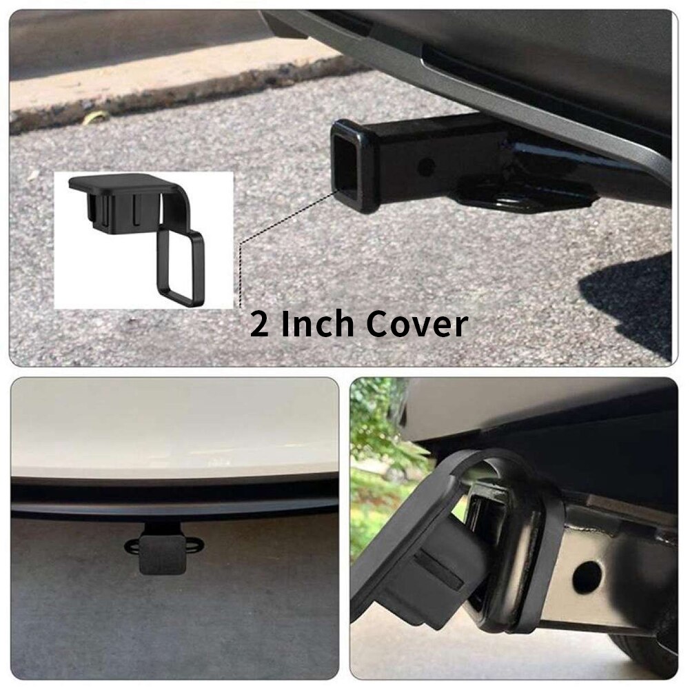 2 Inch Trailer Hitch Receiver Cover Insert for Dodge Ram Benz Toyota Ford Jeep Auto Trailer Hitch Cover Plug Caps Rubber