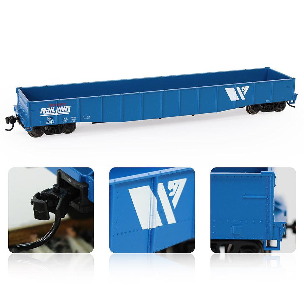 2pcs HO Scale 1:87 53ft Printed Open Gondola Car Railway Wagons Transporter Model Train Container Carriage Freight Car C8743P: Rail Link