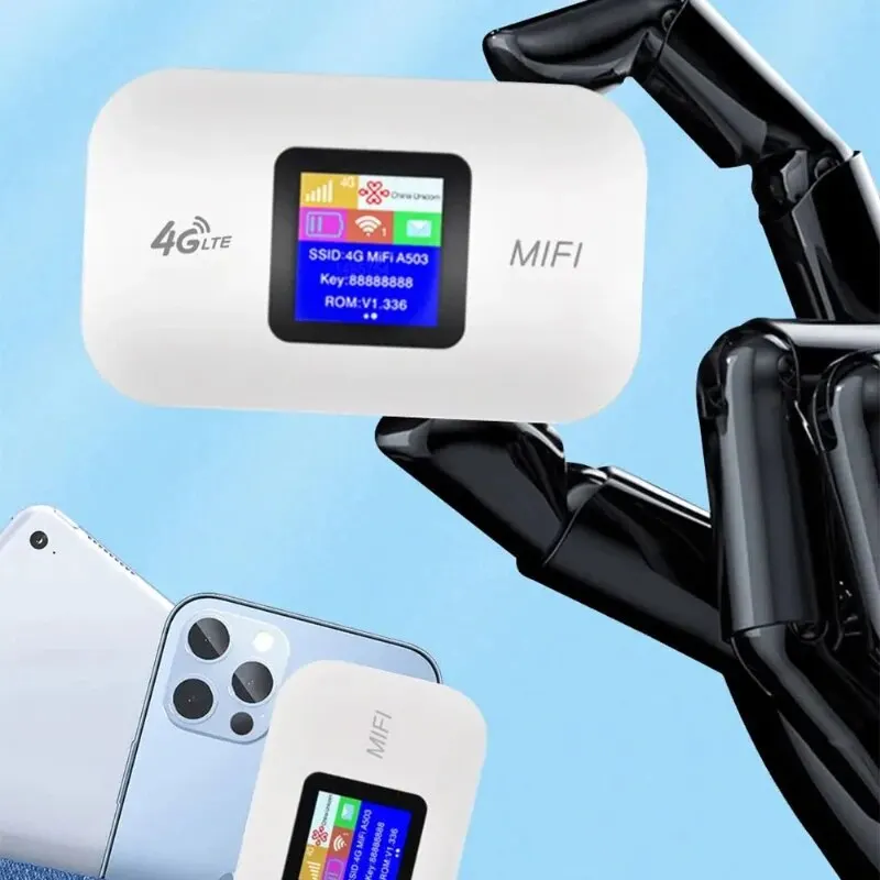4g lte -reititin langaton wifi kannettava modeemi mini ulkokäyttöön tarkoitettu hotspotti taskukokoinen mifi 150 mbps sim-korttipaikan toistin 3000 mah