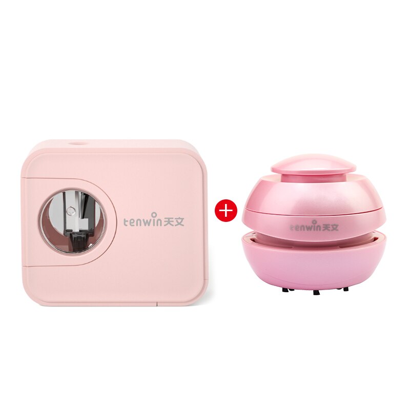 Tenwin Electric Pencil Sharpener Auomatic Sharpener Camera Modeling Multi-function Pencil Sharpener Stationery School Supplies: pink with 8054