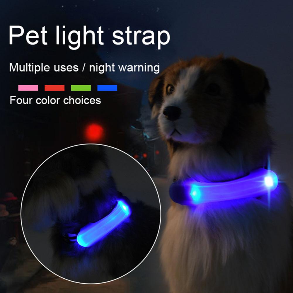 Siliconen Bandjes Veiligheid Waarschuwingslichten Halsband LED Light Glowing Pet Kraag 669