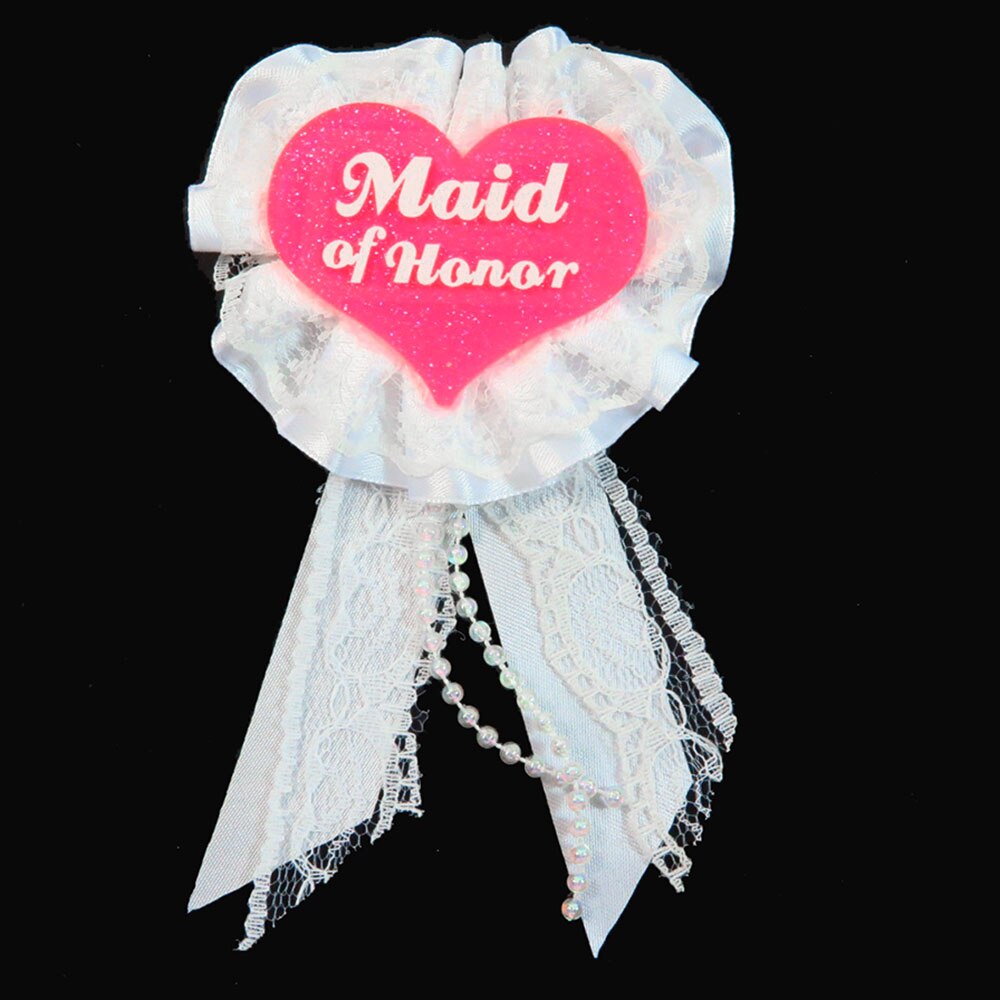 10 Pcs Roze Glitter Badge Witte Kant Lint Broche Vrijgezellenfeest Pin Bruid Om Bachelorette Verjaardag Prinses Knop