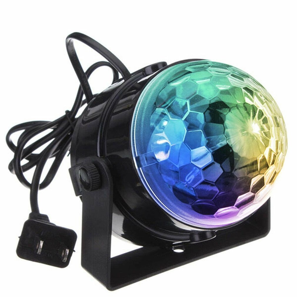 Sound Active Mini RGB LED Wedding Party Disco Club DJ Light Crystal Magic Ball Effect Stage Lighting