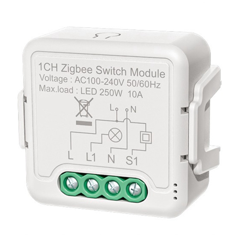 Tuya Zigbee Dimmer Module Light Switch Module Light Control APP Remote Control Intelligent Home Voice Control: Burgundy