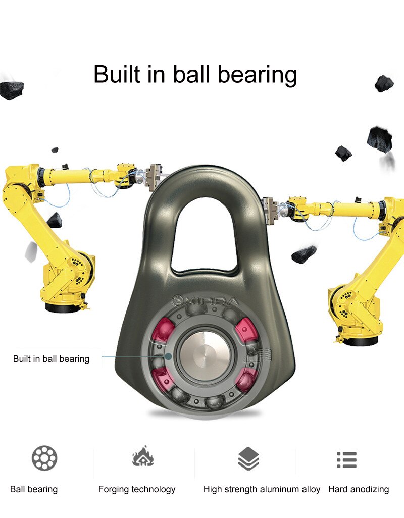 Reinforced small single pulley outdoor aerial ropeway rock climbing crossing pulley