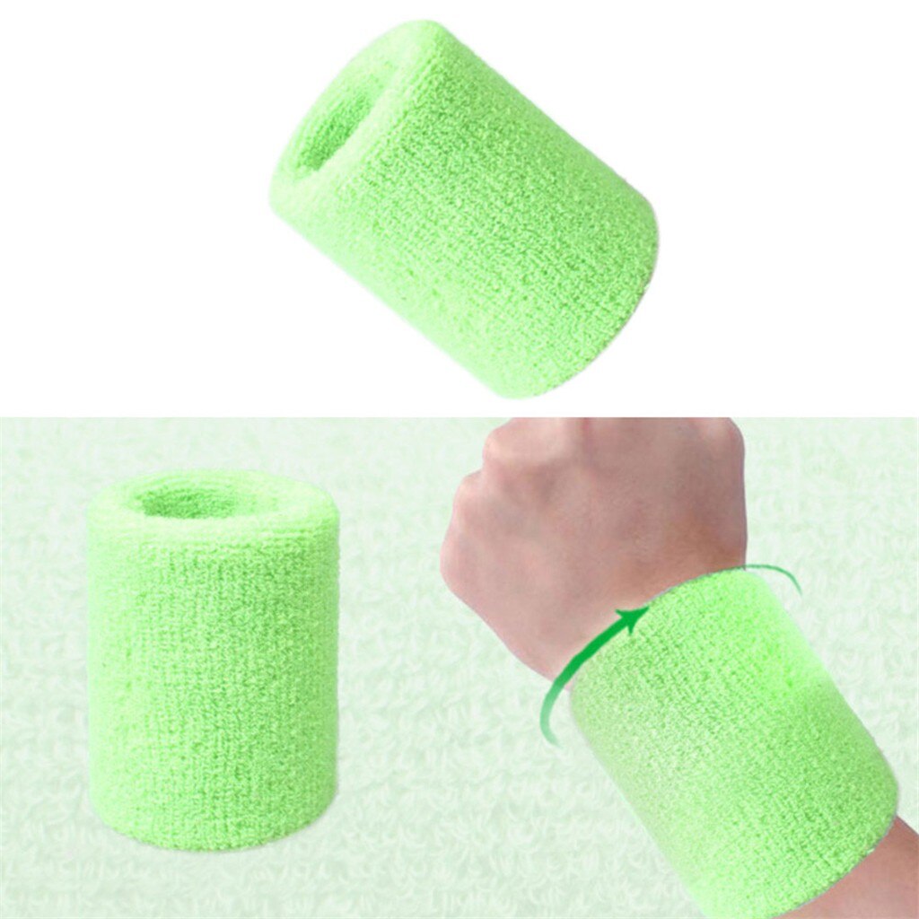 1pc Wristbands Sport Sweatband Hand Band Sweat Wrist Support Brace Wraps Guards For Gym Volleyball Basketball Tennis