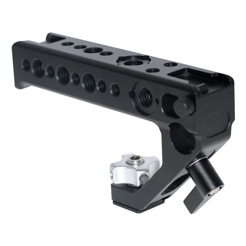 Punho superior da sapata quente do punho punho do queijo da sapata com adaptador projetado anti-fora da sapata + 15mm haste braçadeira dslr câmera