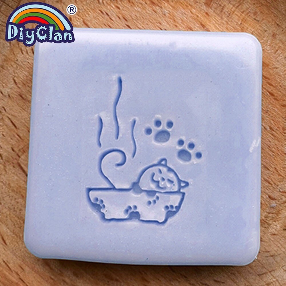 Håndlavet sæbe stempel form mini diy fisse spa mønstre organisk glas sæbe fremstilling akryl kapitel  z0033xz