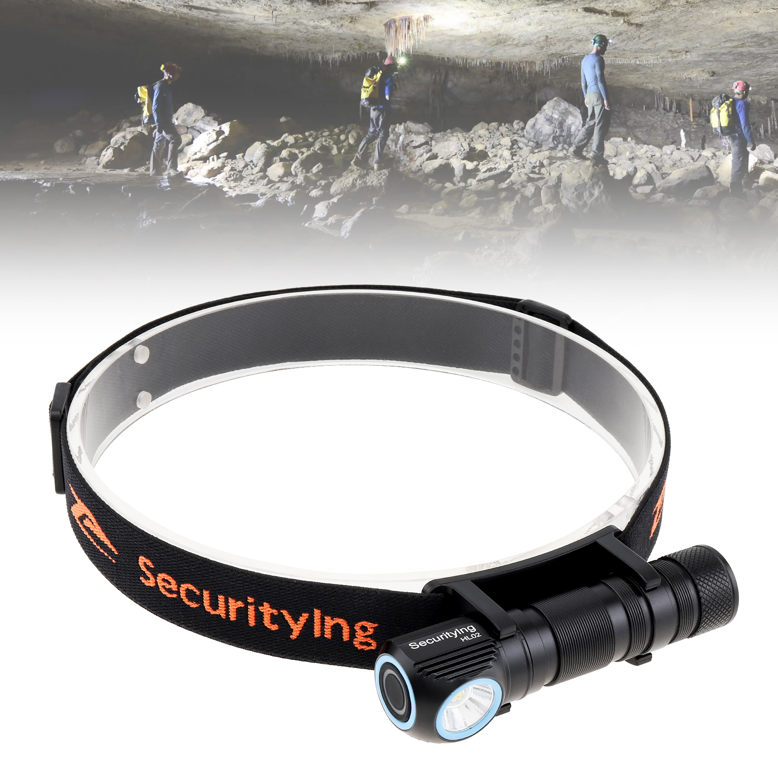 Securitying sst 40 led-pandelampe 18650 1130lm genopladelig forlygte med magnetisk opladning, magnetisk baglysindikator
