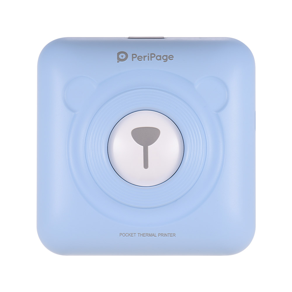 PeriPage mini kieszeń drukarka przenośna A8/A6 bezprzewodowa BT moc drukarki termicznej funkcja banku klip projekt drukarka paragonowa dla iOS: A6  niebieski