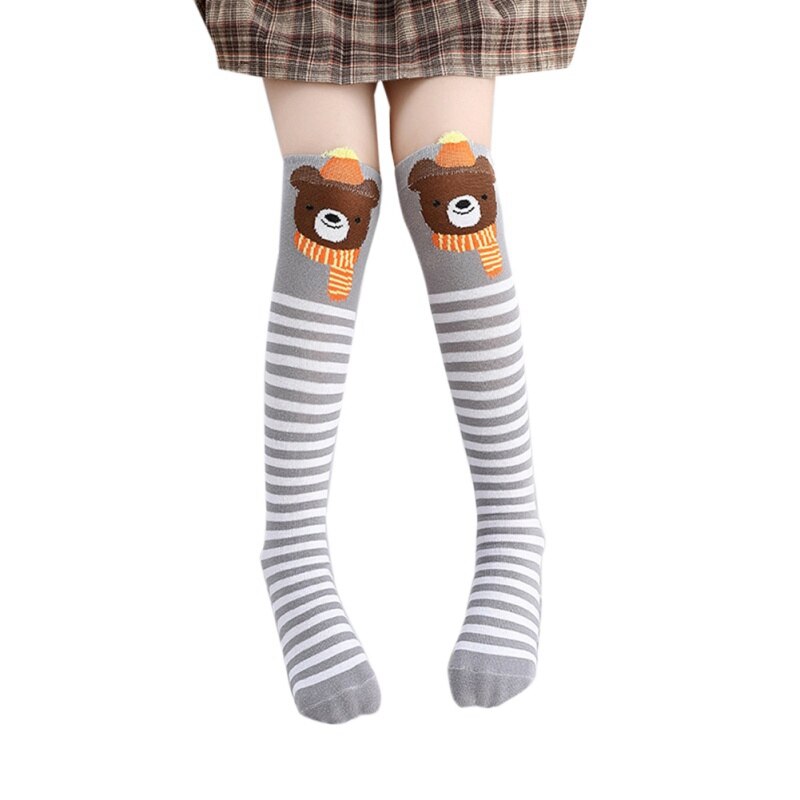 Meisjeskousen casual cartoon dierenprint ademend vochtafvoerend deodorant elastische kniekousen 2-12y: A3