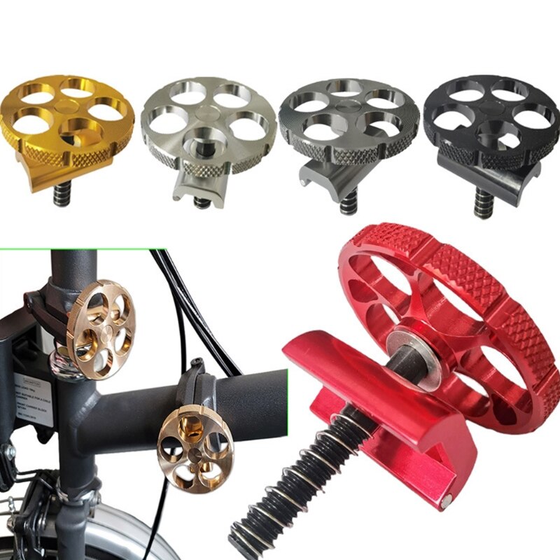 Magnetic Hinge Clamp Plate for Brompton, Anodized Button,Black Gold Red Silver Titanium,Diamond Grade G99D