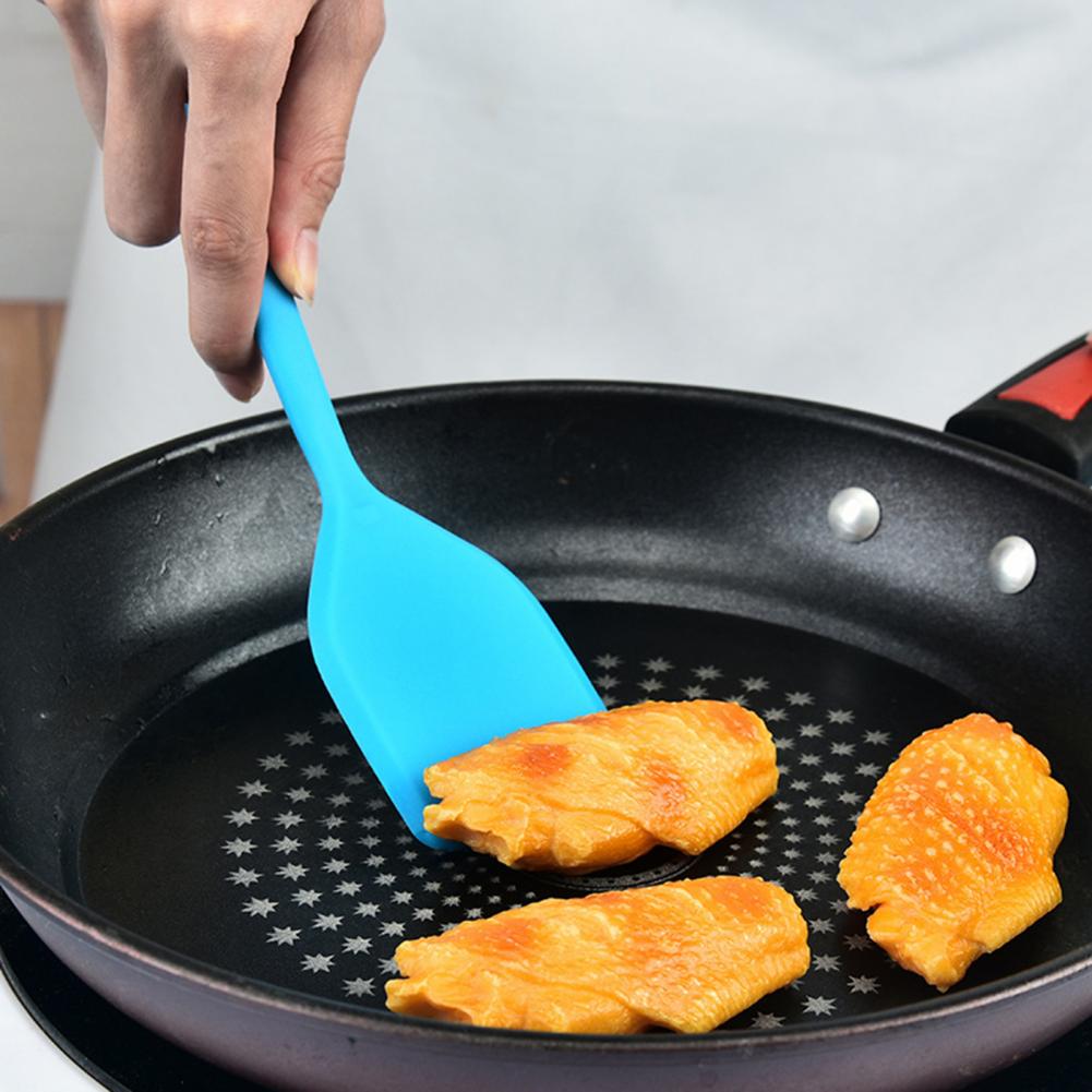 Useful Silicone Spatulas Anti-fade Solid Color Long-lasting Little Cooking Spatulas Cooking Spoon Cake Spatulas