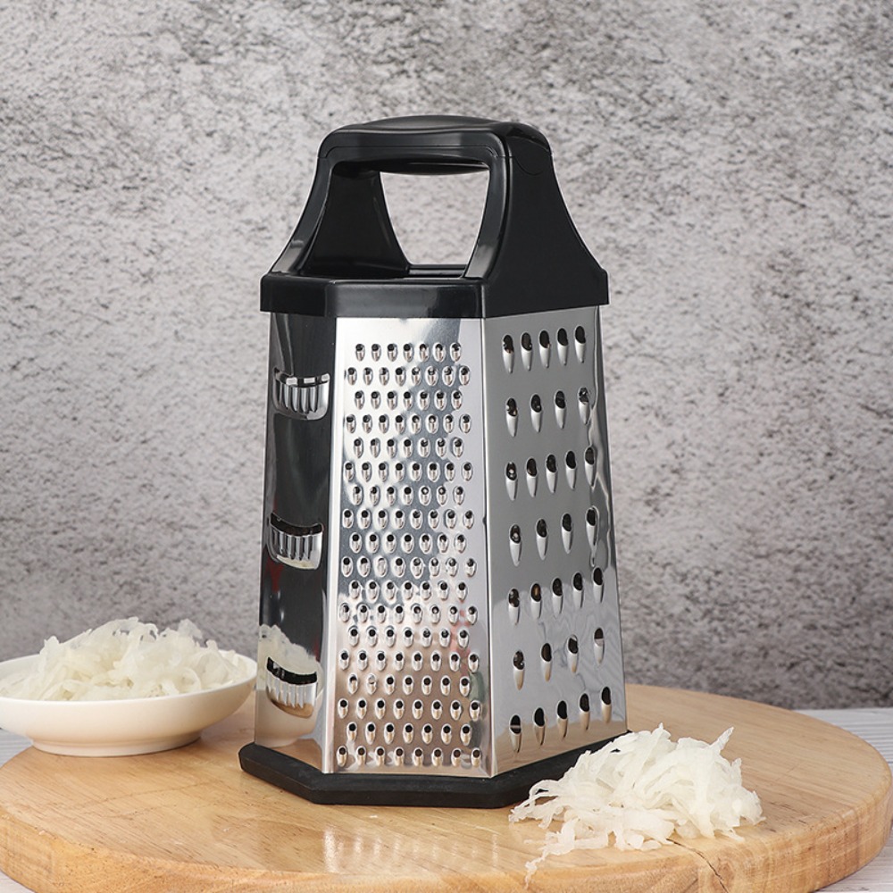 6 Sides Multifunctional Vegetable Grater Stainless Steel Labor-saving Vegetable Slicer with Storage Box Manual
