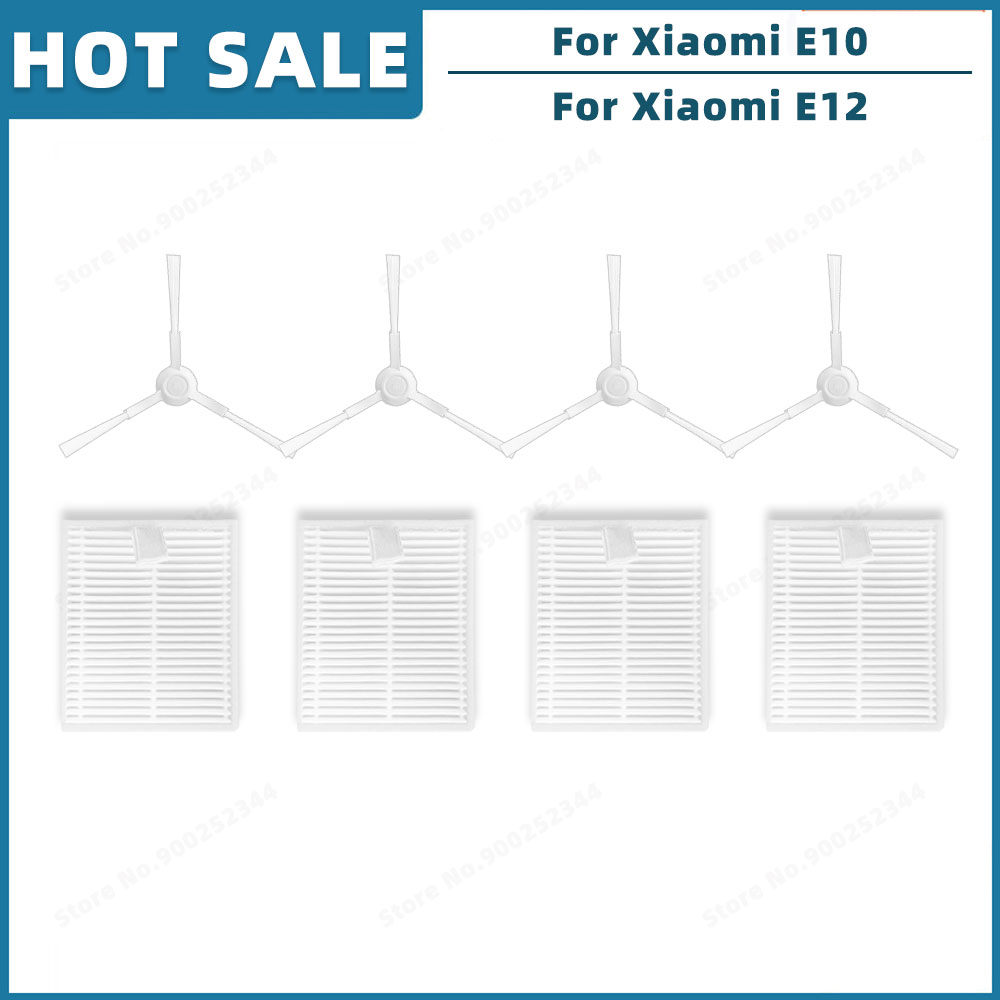Piezas de repuesto accesorios para Xiaomi Robot Vacuum E10 E12 E10C C103 Mijia 3C Plus / 3C Pro, cepillo lateral principal, filtro, mopa: plum