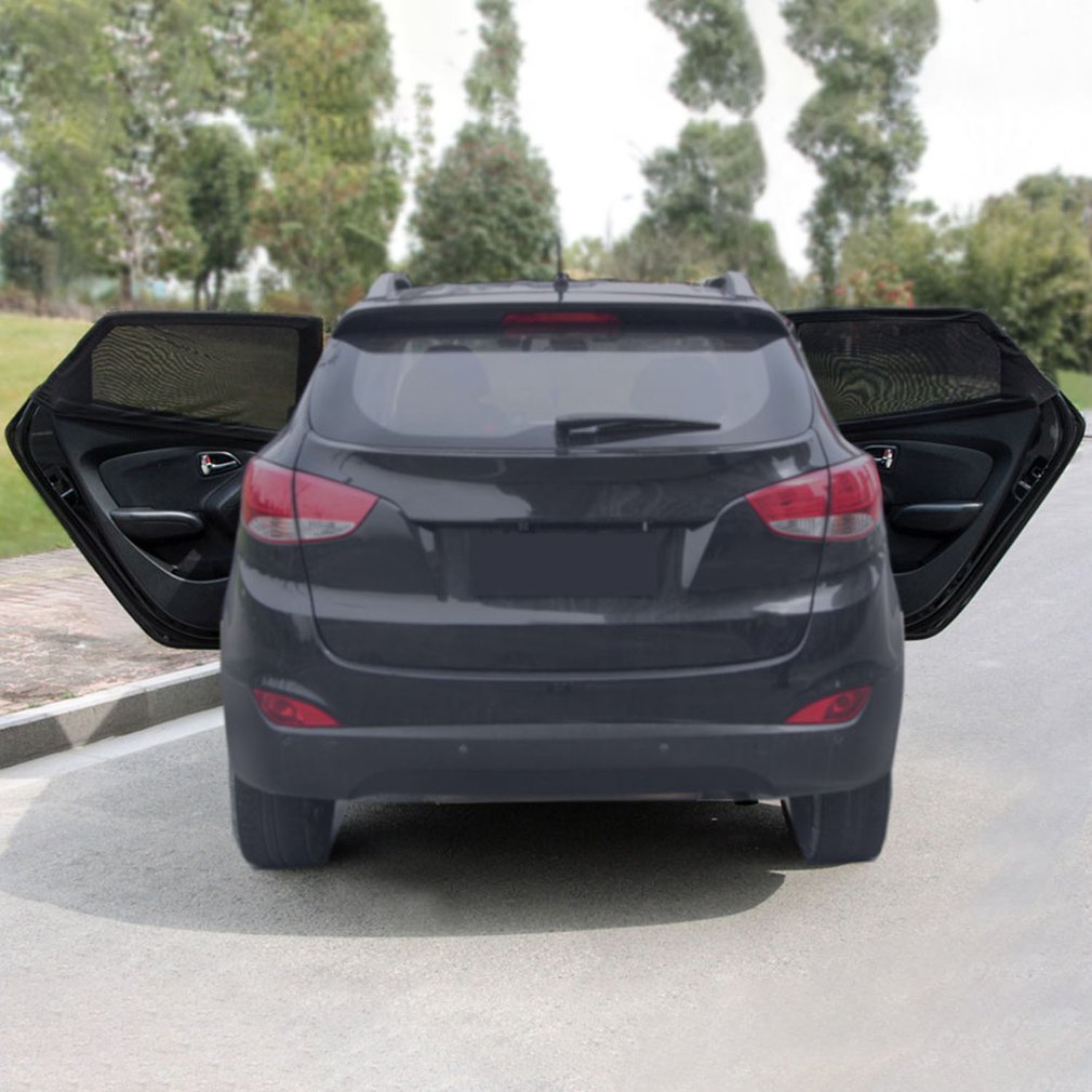 Universal Black Mesh Anti-Ultraviolet Uv Beschermen Auto Achterzijde Raam Deur Zonnescherm Outdoor Reizen Auto Voertuig Zonnescherm