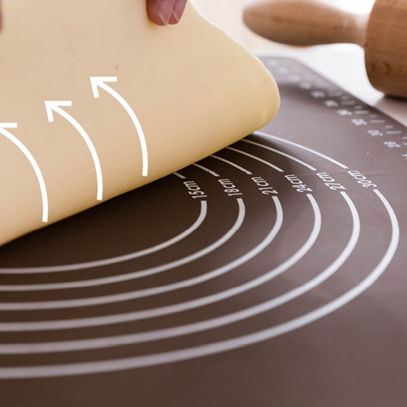 70x50cm Silicone Non-Stick Baking Mat rolling pin With Scale Rolling Dough Pad Kneading Dough Mat Pastry Oven Liner Placemat