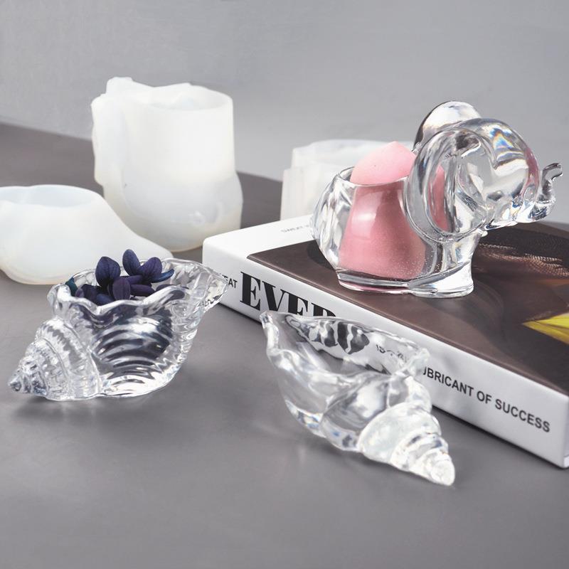 Molde de vela diy molde de vela de plástico 3d concha do mar forma aromaterapia molde de vela de gesso feito à mão vieira molde conch silicone cola epoxy