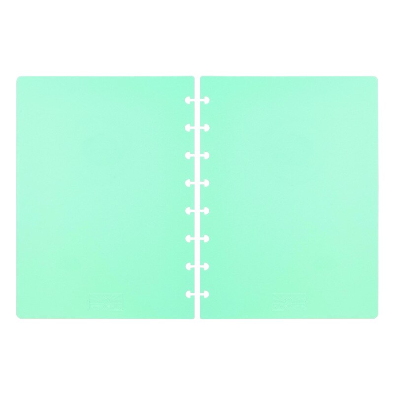 Couverture pour carnet de notes à feuilles mobiles, 2 feuilles, taille Multiple, trou en forme de champignon, coque de protection de Page intérieure, plastique PP couleur, fournitures de bureau