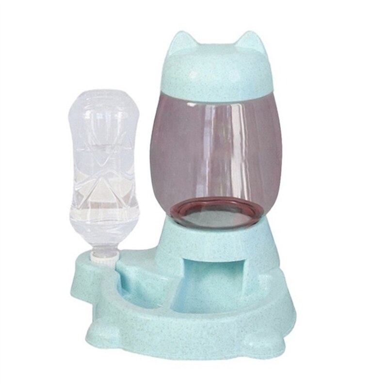 2-in-1 Haustier Automatische Zubringer Haustier Zeug Hund Katze Trinken Schüssel Für Haustiere Wasser Trinken Zubringer Katze fütterung Große Kapazität Spender