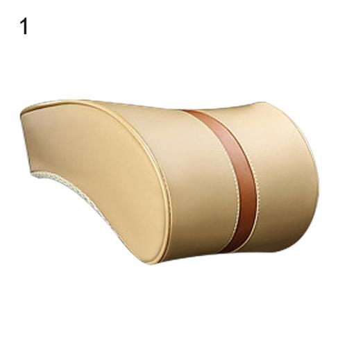 Car Memory Foam Travel Comfortable Neck Headrest Pillow Lumbar Support Cushion: Beige Headrest