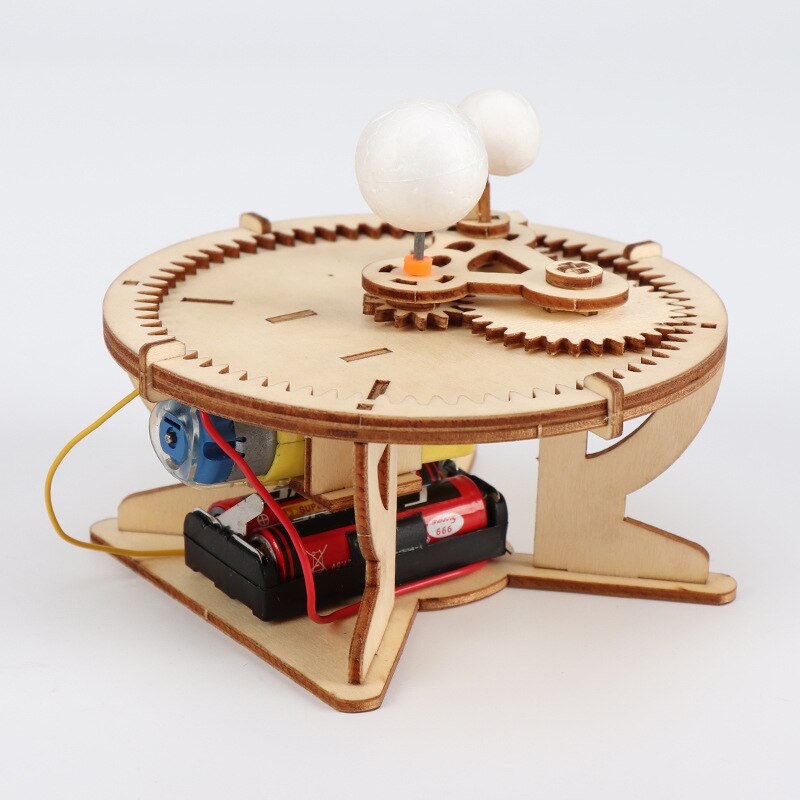 DIY Science Solar System Model Astronomy Sun Earth Moon Planet Education Kits Wood School Geography Teaching Supplies for Kids