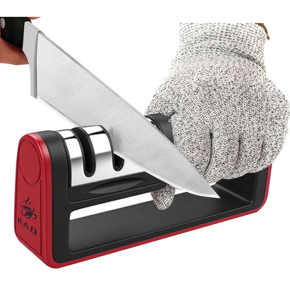 KNIFE SHARPENER Heavy Duty Ceramic Tungsten Diamond 3 IN 1